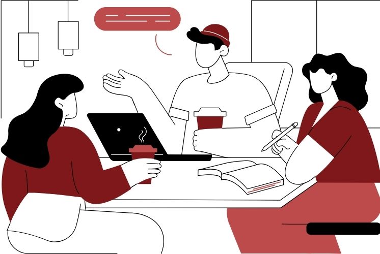 Group of students in a hospital setting